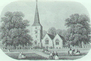'St. Nicholas' Parish Church, Chislehurst' from an old postcard.